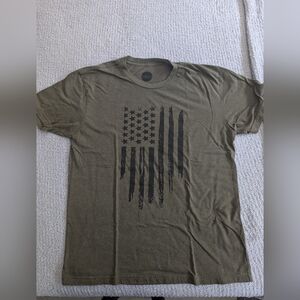 OD Green US Flag Tee L